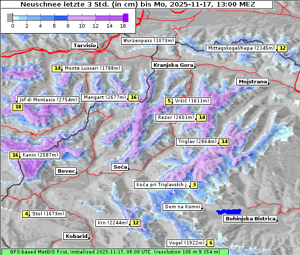 Neuschnee, 17. 11. 2025