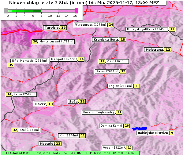 Niederschlag, 17. 11. 2025