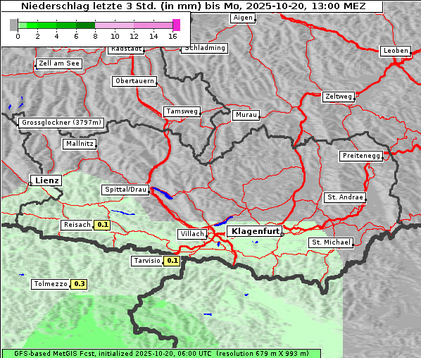 Niederschlag, 20. 10. 2025
