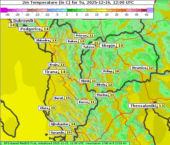 Temperatur, 16. 12. 2025