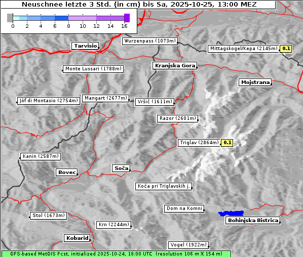 Neuschnee, 25. 10. 2025