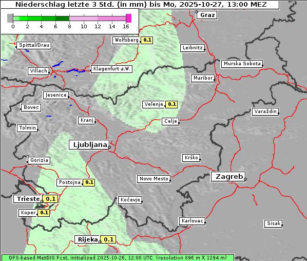 Niederschlag, 27. 10. 2025
