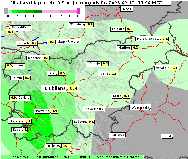 Niederschlag, 13. 2. 2026