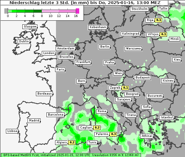 Niederschlag, 16. 1. 2025