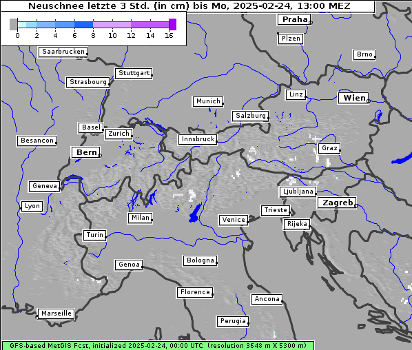 Neuschnee, 24. 2. 2025