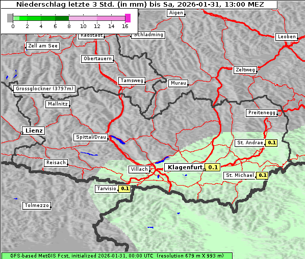 Niederschlag, 31. 1. 2026