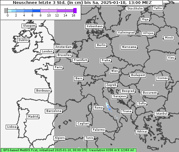 Neuschnee, 18. 1. 2025