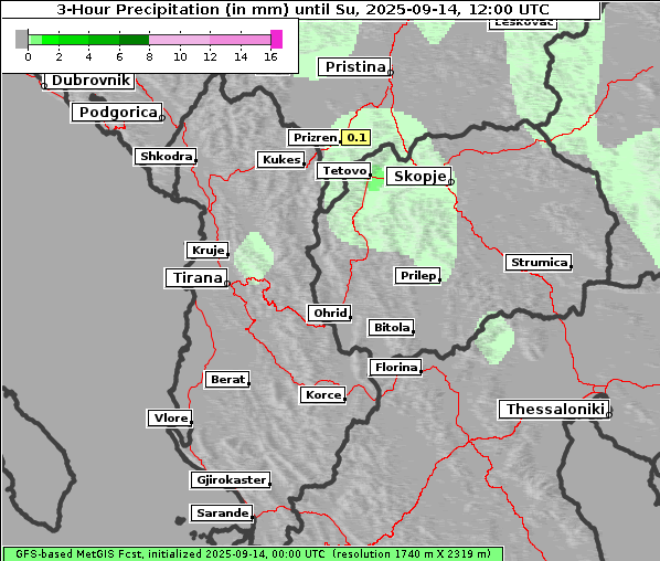 Niederschlag, 14. 9. 2025