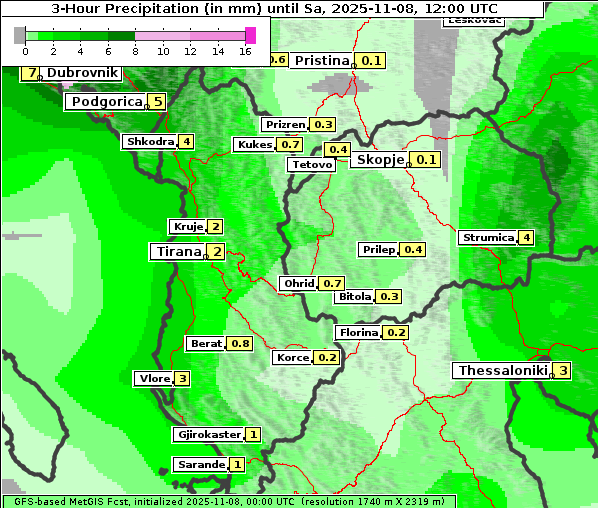 Niederschlag, 8. 11. 2025