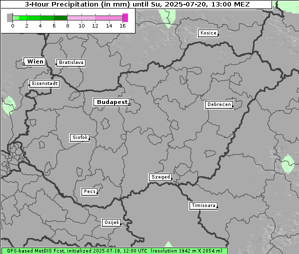 Niederschlag, 20. 7. 2025