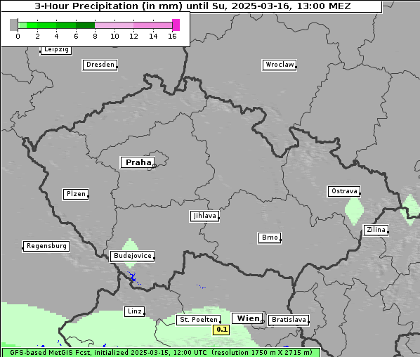 Niederschlag, 16. 3. 2025