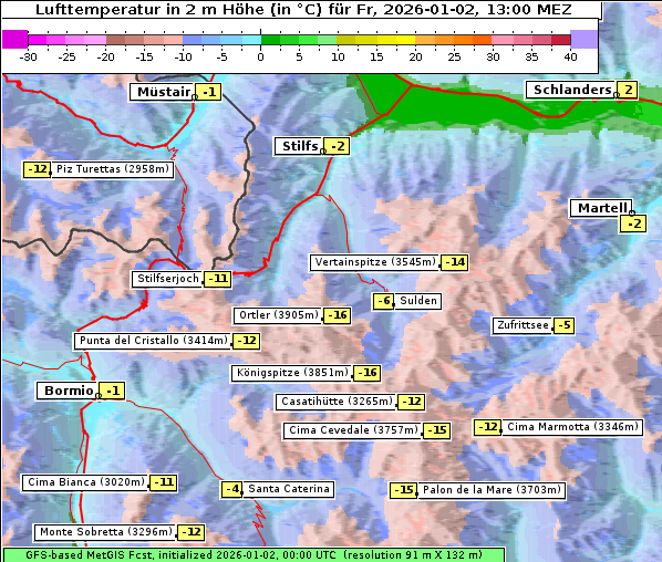 Temperatur, 2. 1. 2026