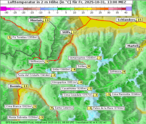 Temperatur, 31. 10. 2025