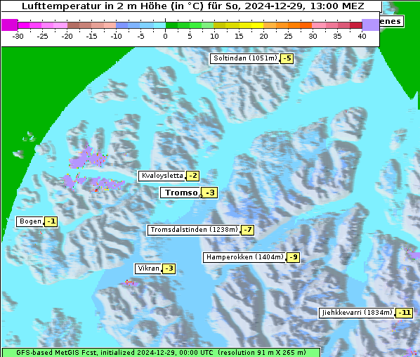 Temperatur, 29. 12. 2024