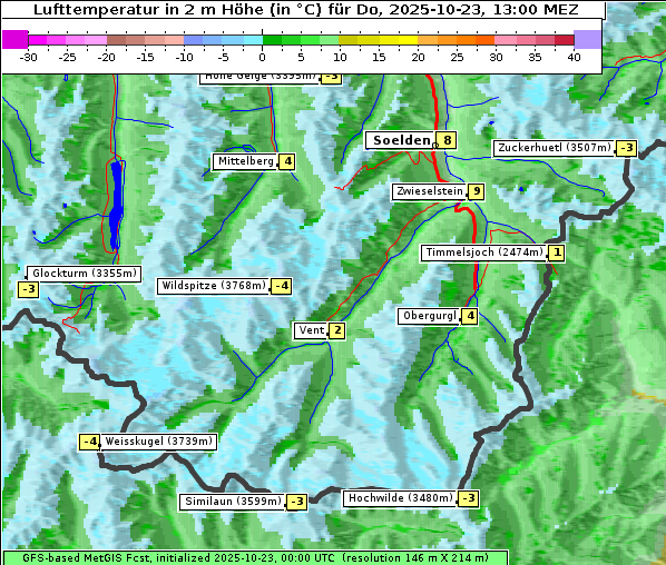 Temperatur, 23. 10. 2025