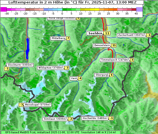 Temperatur, 7. 11. 2025