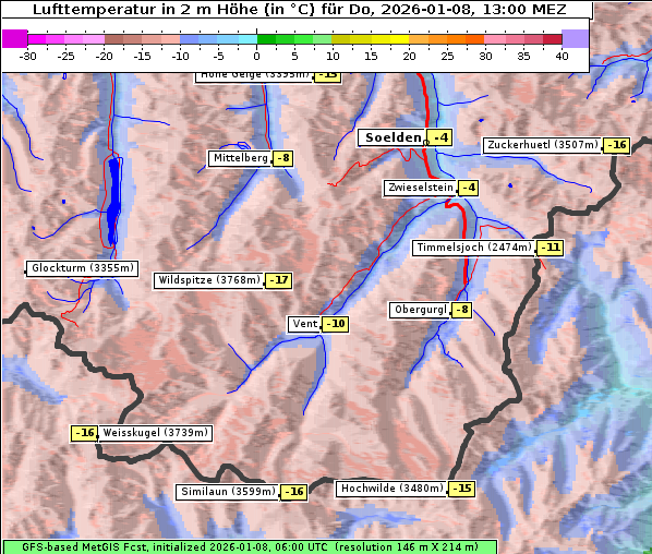 Temperatur, 8. 1. 2026