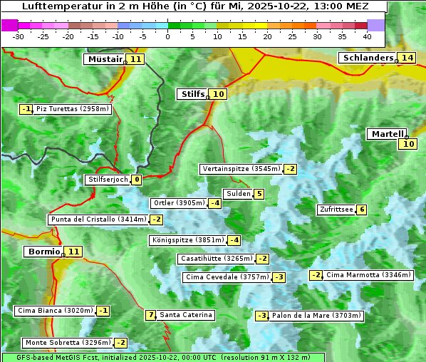 Temperatur, 22. 10. 2025