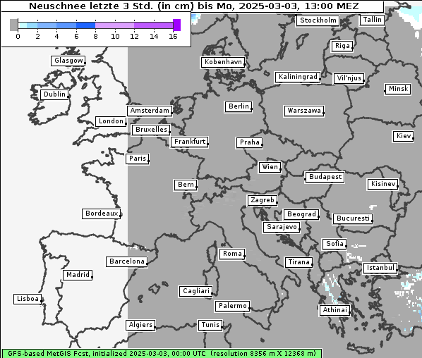 Neuschnee, 3. 3. 2025