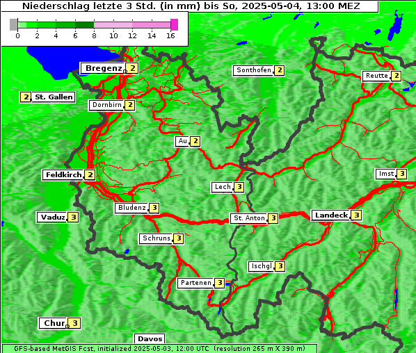 Niederschlag, 4. 5. 2025