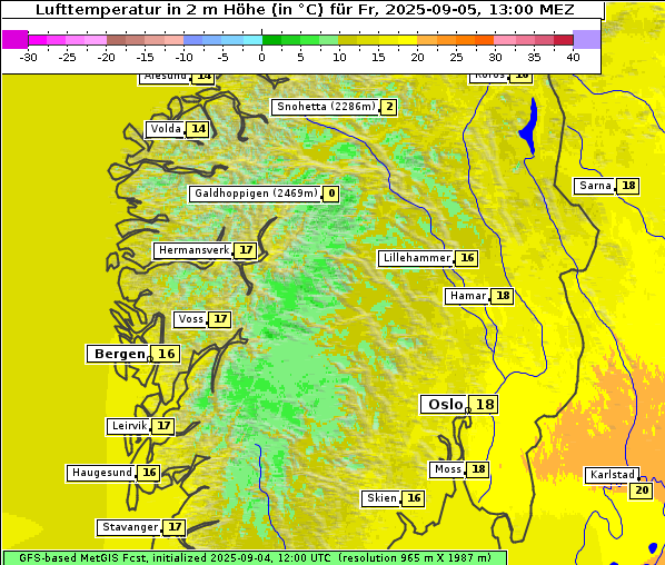 Temperatur, 5. 9. 2025