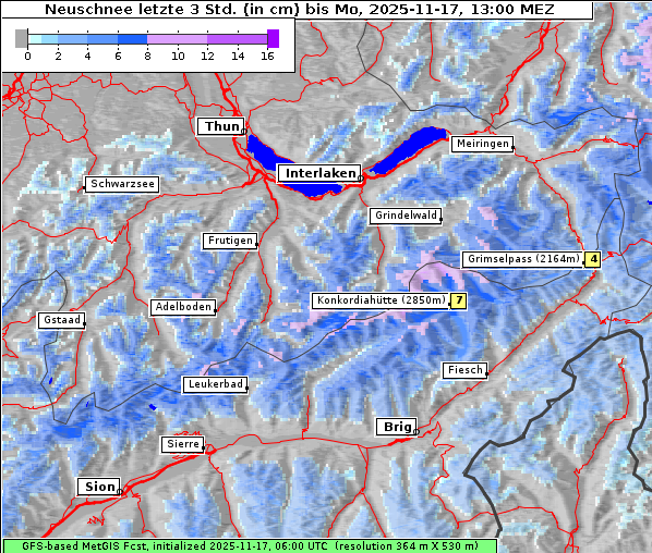 Neuschnee, 17. 11. 2025