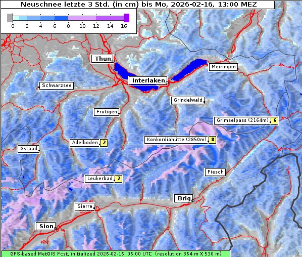 Neuschnee, 16. 2. 2026