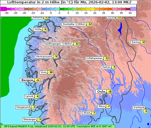 Temperatur, 2. 2. 2026