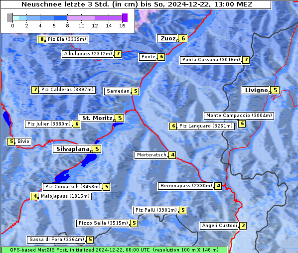 Neuschnee, 22. 12. 2024