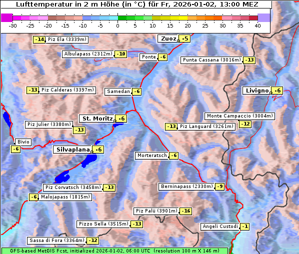 Temperatur, 2. 1. 2026