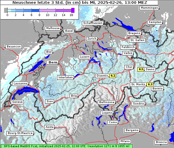 Neuschnee, 26. 2. 2025