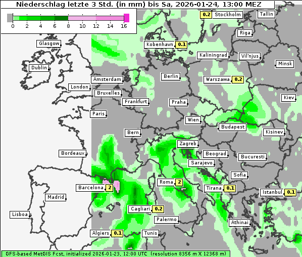 Niederschlag, 24. 1. 2026