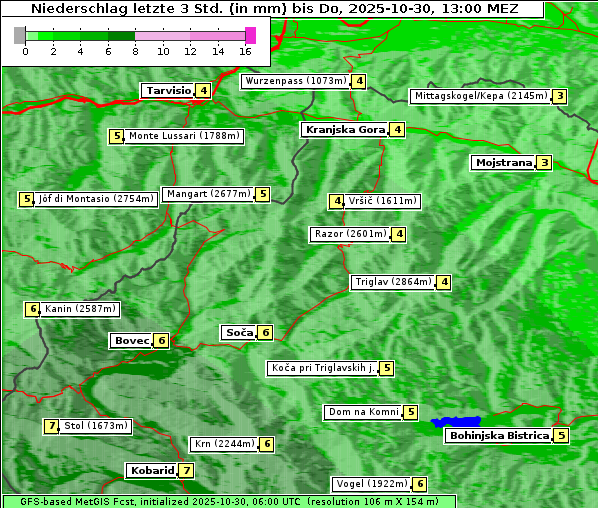 Niederschlag, 30. 10. 2025