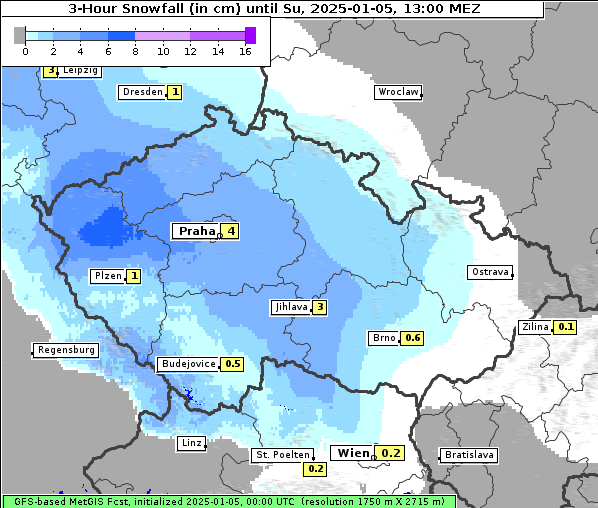 Neuschnee, 5. 1. 2025