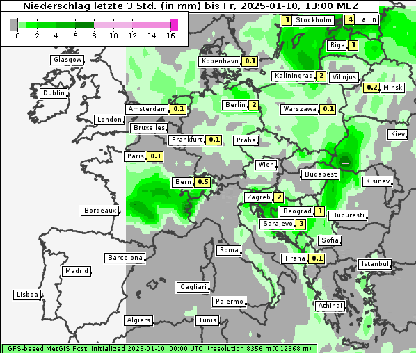 Niederschlag, 10. 1. 2025