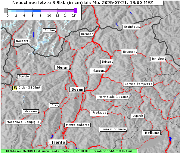 Neuschnee, 21. 7. 2025
