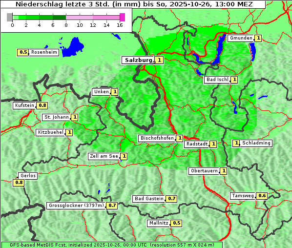 Niederschlag, 26. 10. 2025