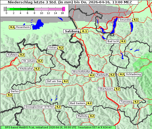 Niederschlag, 16. 4. 2026