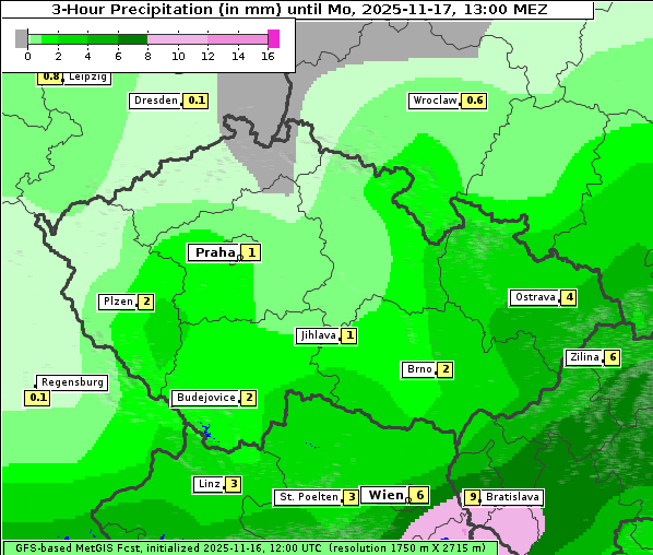 Niederschlag, 17. 11. 2025
