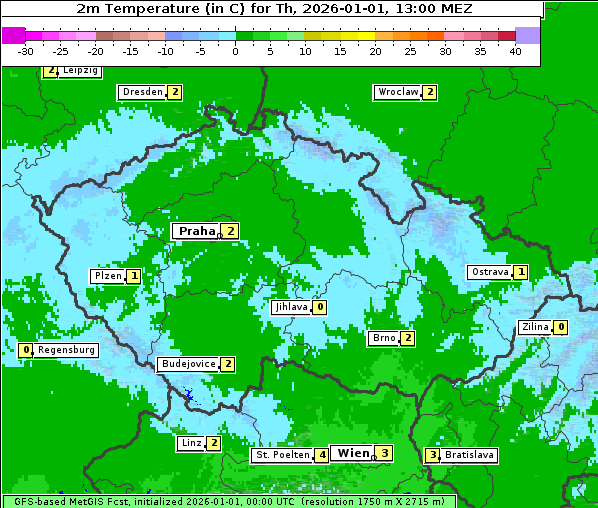 Temperatur, 1. 1. 2026