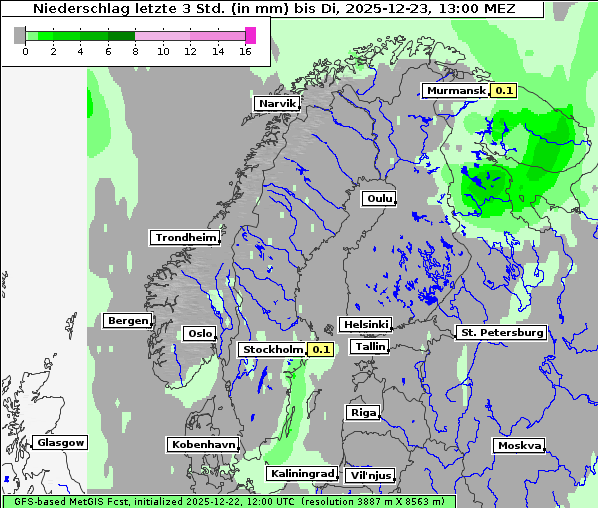 Niederschlag, 23. 12. 2025