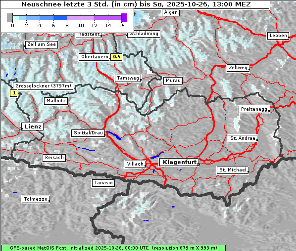 Neuschnee, 26. 10. 2025