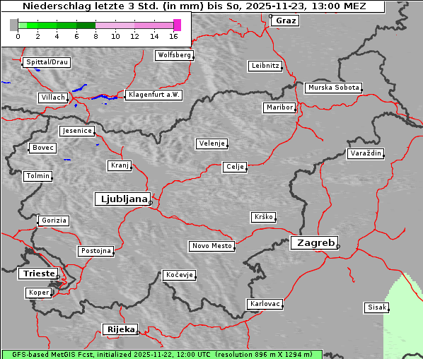 Niederschlag, 23. 11. 2025