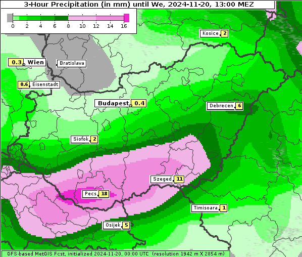 Niederschlag, 20. 11. 2024