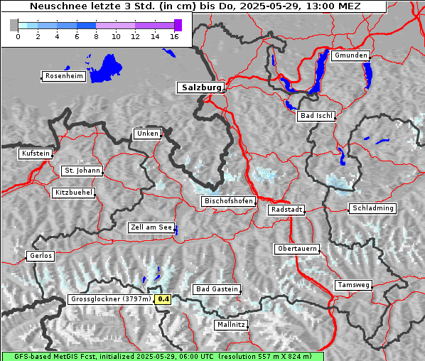 Neuschnee, 29. 5. 2025