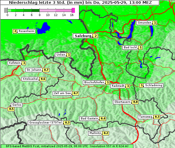Niederschlag, 29. 5. 2025