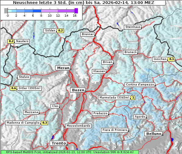 Neuschnee, 14. 2. 2026