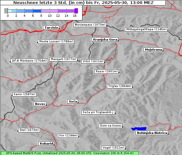 Neuschnee, 30. 5. 2025