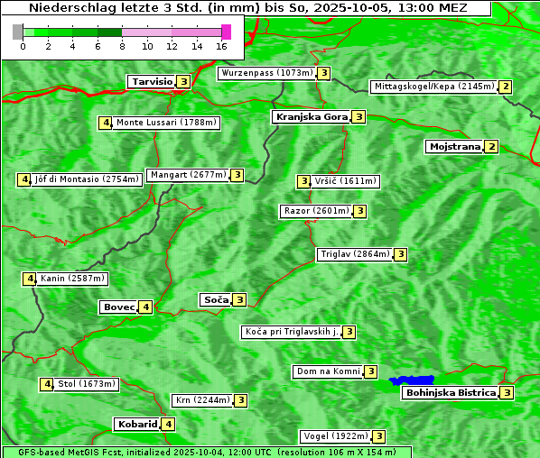 Niederschlag, 5. 10. 2025
