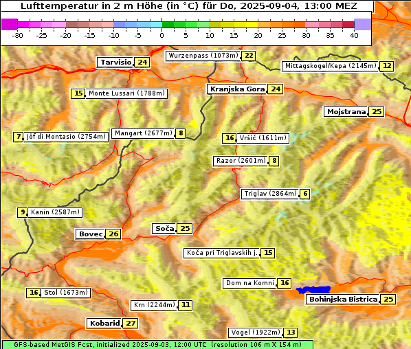 Temperatur, 4. 9. 2025